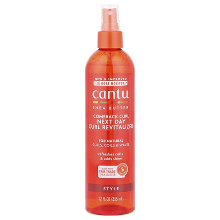 Cantu, Масло ши для натуральных волос, Comeback Curl, Revitalizer для завивки на следующий день, 12 жидких унций (355 мл)