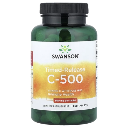 Swanson, C-500 с замедленным высвобождением, 500 мг, 250 таблеток