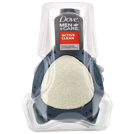 Dove, Men + Care, двусторонняя насадка для душа, Active Clean, 1 губка
