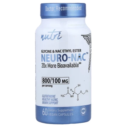 Nature's Fusions, Nutri, NEURO-NAC ™, этиловый эфир глицина и NAC, 60 веганских капсул