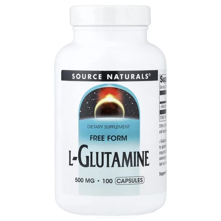 Source Naturals, L-глутамин, 500 мг, 100 капсул