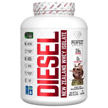 PERFECT Sports, Diesel, изолят сыворотки из Новой Зеландии, шоколад тройной насыщенности, 2,27 г (5 фунтов)