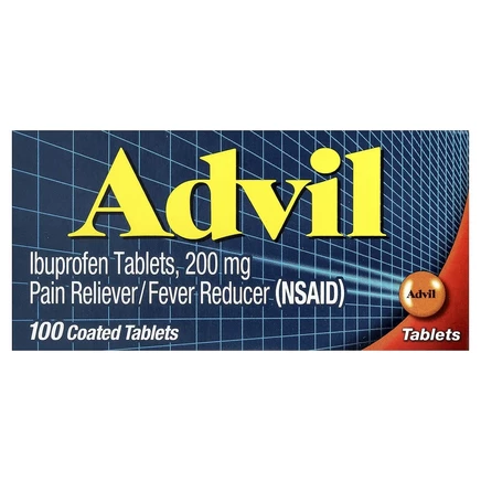 Advil, Таблетки ибупрофена, 200 мг, 100 таблеток, покрытых оболочкой