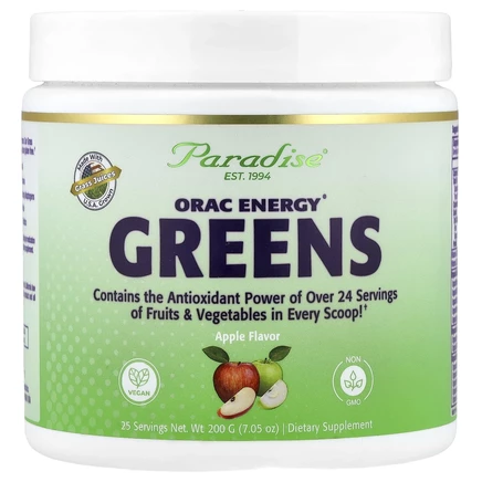 Paradise Herbs, ORAC Energy® Greens, со вкусом яблока, 200 г (7,05 унции)