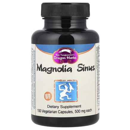 Dragon Herbs, Magnolia sinus, 500 мг, 100 вегетарианских капсул