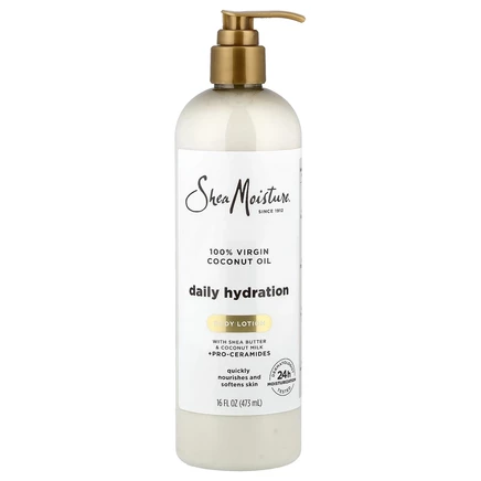 SheaMoisture, лосьон для тела для ежедневного увлажнения, 100% кокосовое масло первого отжима, 473 мл (16 жидк. унций)