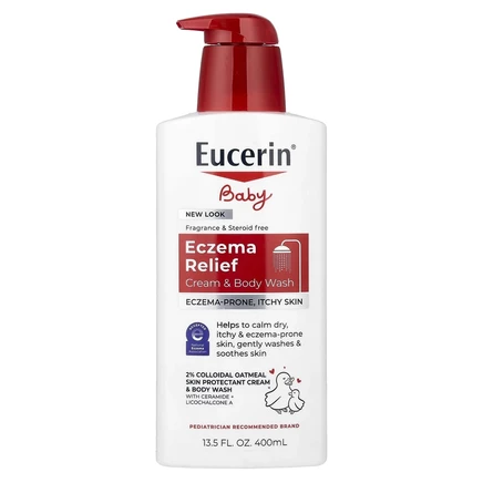 Eucerin, средство от экземы, для детей, крем-гель для душа, 400 мл (13,5 жидк. унции)