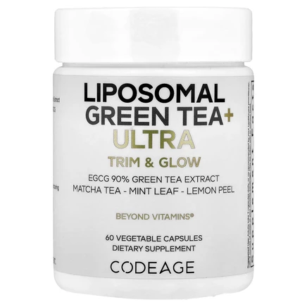 Codeage, Liposomal Green Tea + Ultra Trim & Glow, 60 растительных капсул