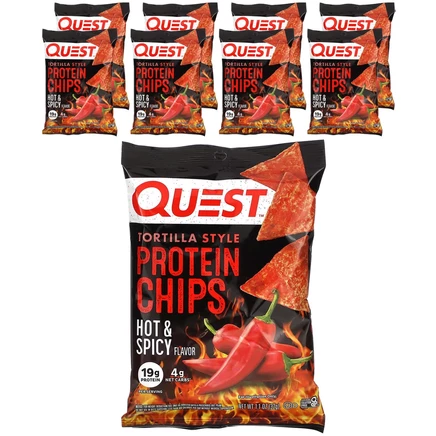 Quest Nutrition, Протеиновые чипсы по типу тортильи, острые и пряные, 8 пакетиков по 32 г (1,1 унции)