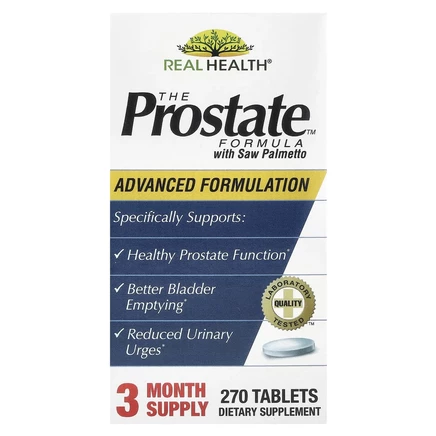 Real Health, The Prostate, комплекс для здоровья простаты с сереноей, 270 таблеток