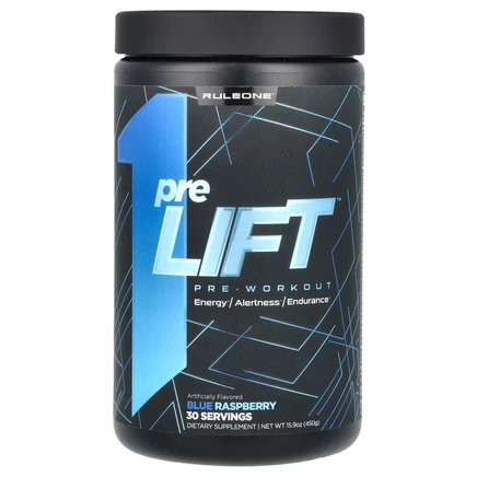 Rule One Proteins, preLIFT, перед тренировкой, голубая малина, 450 г (15,9 унции)