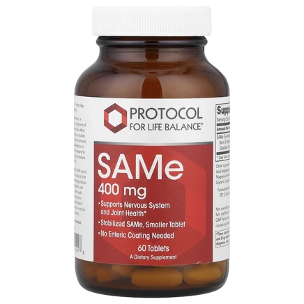 Protocol for Life Balance, SAMe, 400 мг, 60 таблеток