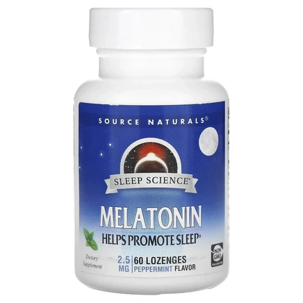 Source Naturals, Sleep Science, мелатонин, 2,5 мг, 60 леденцов