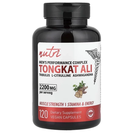 Nature's Fusions, Nutri, тонгкат али, комплекс для мужчин, 2640 мг, 120 веганских капсул (660 мг в каждой капсуле)