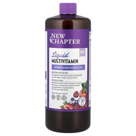 Детские витамины New Chapter, ягодный вкус, 887 мл