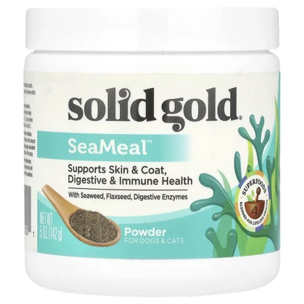 Solid Gold, Порошок SeaMeal ™, для собак и кошек, 142 г (5 унций)