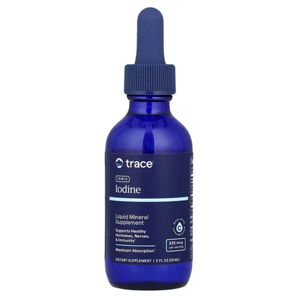 Trace Minerals ®, Ионный йод, 225 мкг, 59 мл (2 жидк. Унции)
