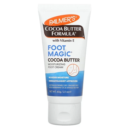 Palmer's, Foot Magic, состав с какао-маслом, витамином Е, маслом перечной мяты и маслом манго, 60 г (2,1 унции)