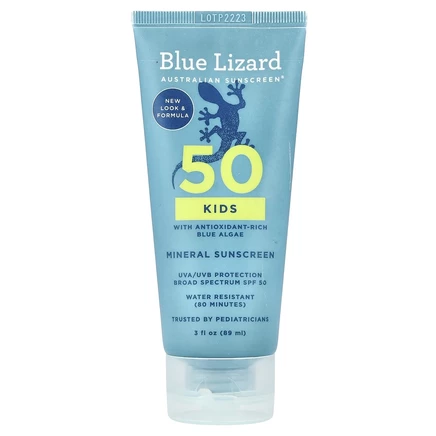 Blue Lizard Australian Sunscreen, детское минеральное солнцезащитное средство, SPF 50, 89 мл (3 жидк. унции)