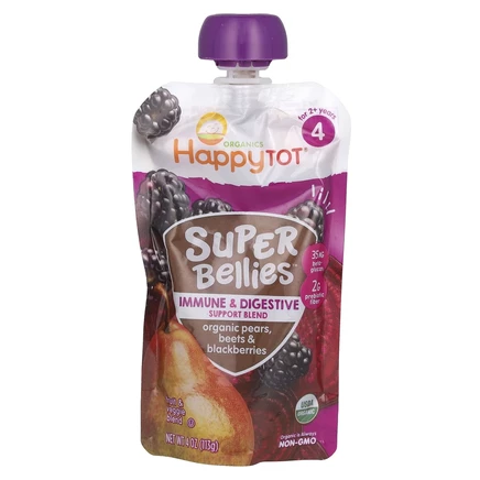 Happy Family Organics, Happy Tot, Super Bellies, органические груши, свекла и ежевика, 113 г (4 унции)