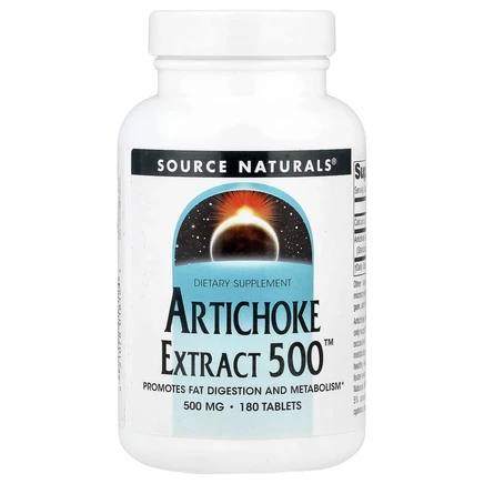 Source Naturals, Экстракт артишока 500, 180 таблеток