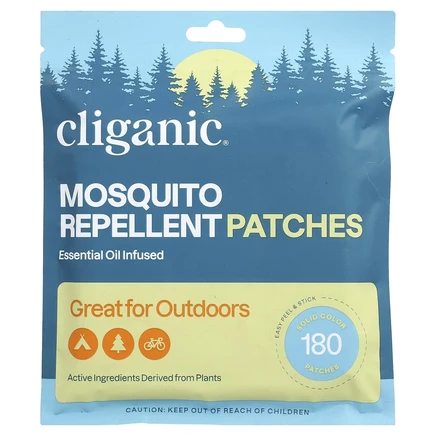 Cliganic, Одноцветные патчи от комаров, 180 шт.
