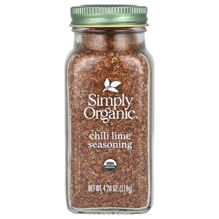 Simply Organic, Приправы из чили и лайма, 119 г (4,20 унции)