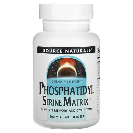 Source Naturals, Фосфатидилсериновая матрица, 500 мг, 60 мягких таблеток