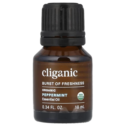 Cliganic, 100% чистое эфирное масло, перечная мята, 10 мл (2/6 жидк. Унции)