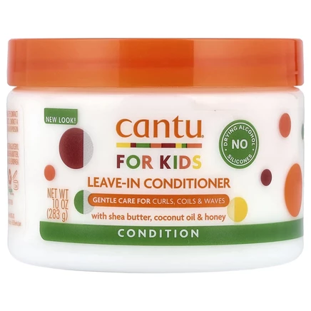 Cantu, Care For Kids, несмываемый кондиционер, деликатный уход за текстурированными волосами, 283 г (10 унций)