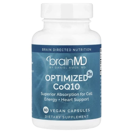BrainMD, Optimized3x CoQ10`` 60 веганских капсул