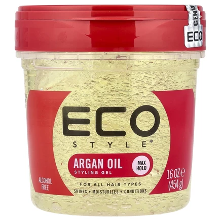 Eco Style, гель для укладки волос, для всех типов волос, аргановое масло, 454 г (16 унций)