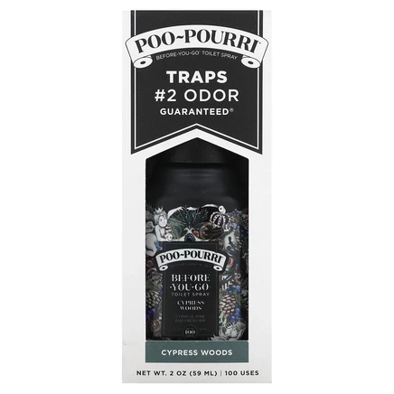 Poo-Pourri, Спрей для туалета Before-You-Go, кипарисовая древесина, 59 мл (2 унции)