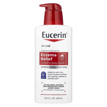 Eucerin, Eczema Relief, крем для душа, 400 мл (13,5 жидк. Унции)