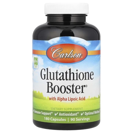 Carlson, Glutathione Booster, добавка с глутатионом, 180 капсул