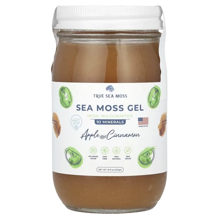 True Sea Moss, Гель с морским мохом, яблоком и корицей, 453 г (16 жидк. Унций)