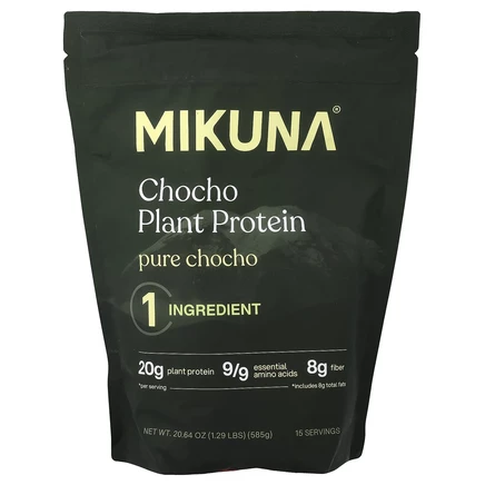 MIKUNA, протеиновый порошок из растения чочо, чистый чочо, 1,29 фунта (585 г)