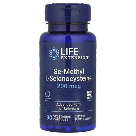 Life Extension, Семиметил L-селеноцистеин, 200 мкг, 90 вегетарианских капсул