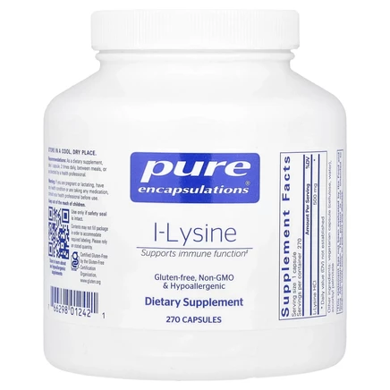 Pure Encapsulations, L-лизин, 270 капсул