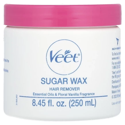 Veet, средство для удаления волос, с сахарным воском, эфирные масла и цветки ванили, 14 шт.