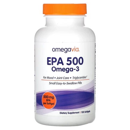 Омега-3 ЭПК OmegaVia 500, 500 мг, 120 капсул