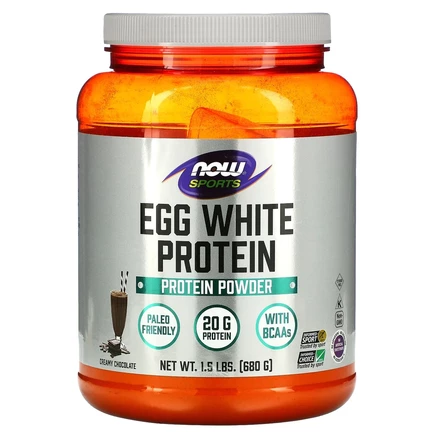 NOW Foods, Sports, протеин из яичного белка, сливочный шоколад, 680 г (1,5 фунта)