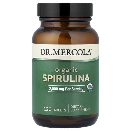 Dr. Mercola, Органическая спирулина, 2000 мг, 120 таблеток (500 мг в каждой таблетке)
