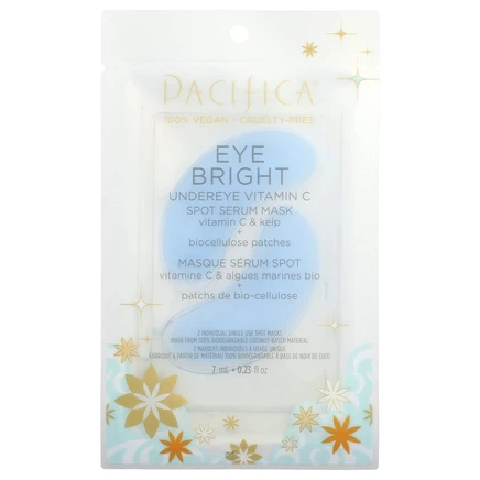 Pacifica, Eye Bright, косметическая маска-сыворотка для кожи вокруг глаз с витамином C, 2 патча, 7 мл (0,23 жидк. Унции)