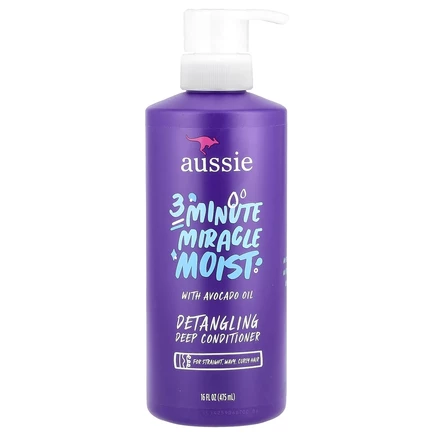 Aussie, 3 Minute Miracle Moist, кондиционер для глубокого нанесения с маслом авокадо и жожоба, 475 мл (16 жидк. Унций)