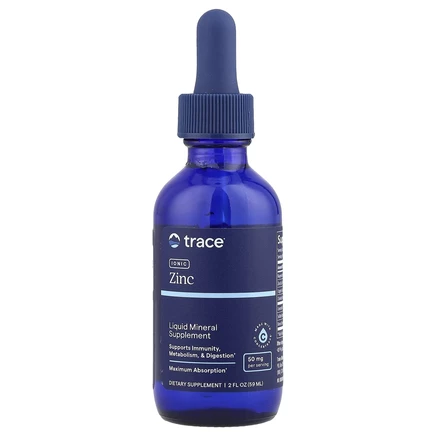 Trace Minerals ®, Ионизированный цинк, 50 мг, 59 мл (2 жидк. унции)