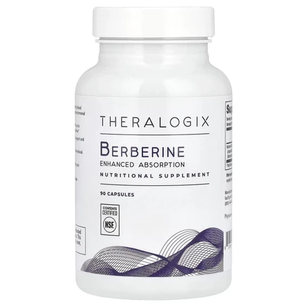 Берберин Theralogix с улучшенным усвоением, 90 капсул