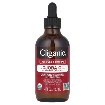 Cliganic, Органическое масло жожоба, 120 мл (4 жидк. Унции)
