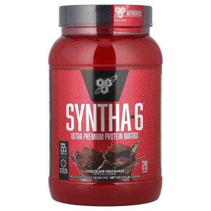 BSN, Syntha-6, белковая матрица ультра-премиум, шоколадный молочный коктейль, 1,32 кг (2,91 фунта)