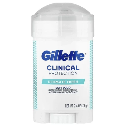 Gillette, Мягкий твердый дезодорант, максимальная свежесть, 73 г (2,6 унции)